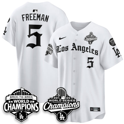 LAD 2025 World Series Champions Vapor Premier Limited Jersey - LA Gothic Edition - All Stitched-DTD