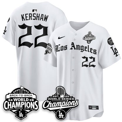 LAD 2025 World Series Champions Vapor Premier Limited Jersey - LA Gothic Edition - All Stitched-DTD