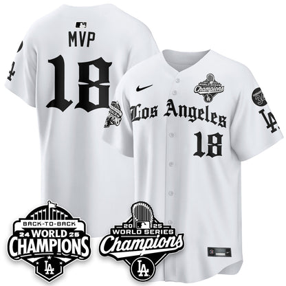 LAD 2025 World Series Champions Vapor Premier Limited Jersey - LA Gothic Edition - All Stitched-DTD