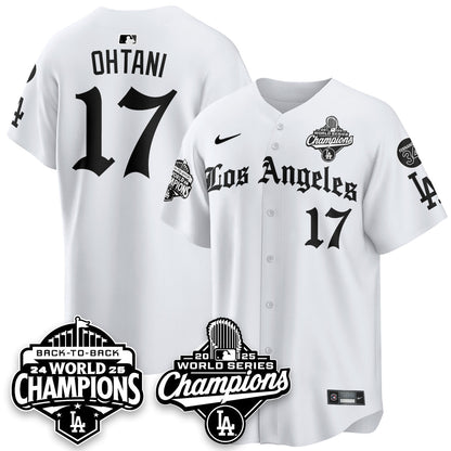 LAD 2025 World Series Champions Vapor Premier Limited Jersey - LA Gothic Edition - All Stitched-DTD