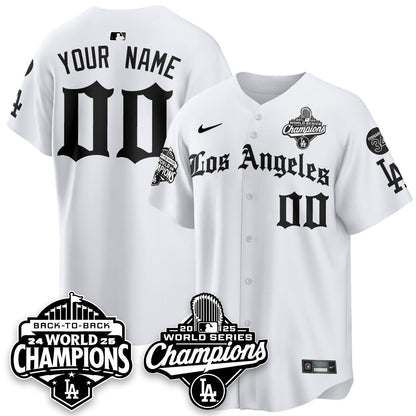 Custom LAD 2025 World Series Champions Vapor Premier Limited Jersey - LA Gothic Edition - All Stitched-DTD