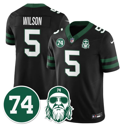 NYJ Vapor Limited Jersey - Nick Mangold Patch - All Stitched-DTD