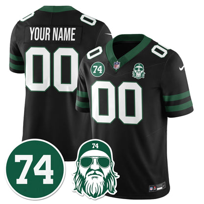 NYJ Vapor Limited Jersey - Nick Mangold Patch - All Stitched-DTD