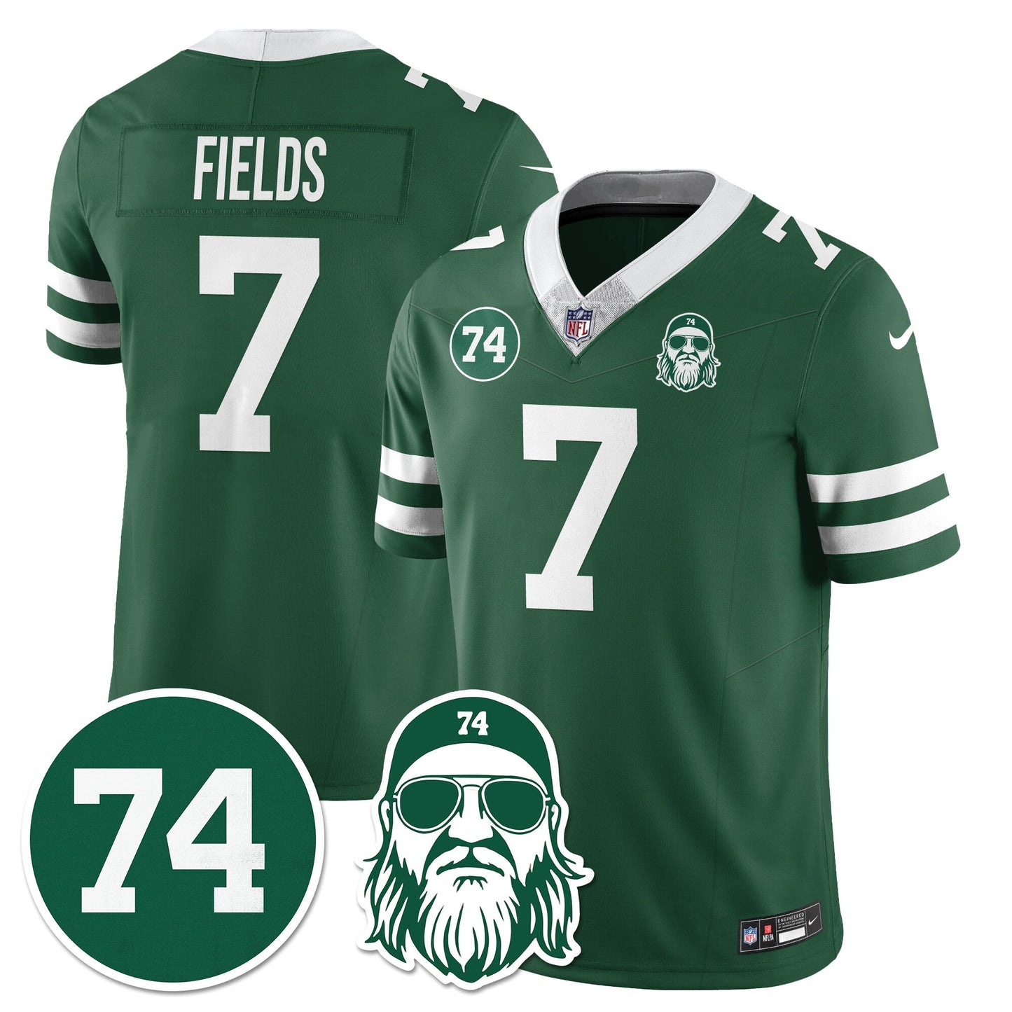 NYJ Vapor Limited Jersey - Nick Mangold Patch - All Stitched-DTD