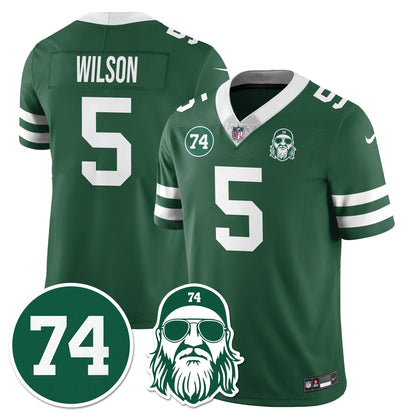 NYJ Vapor Limited Jersey - Nick Mangold Patch - All Stitched-DTD