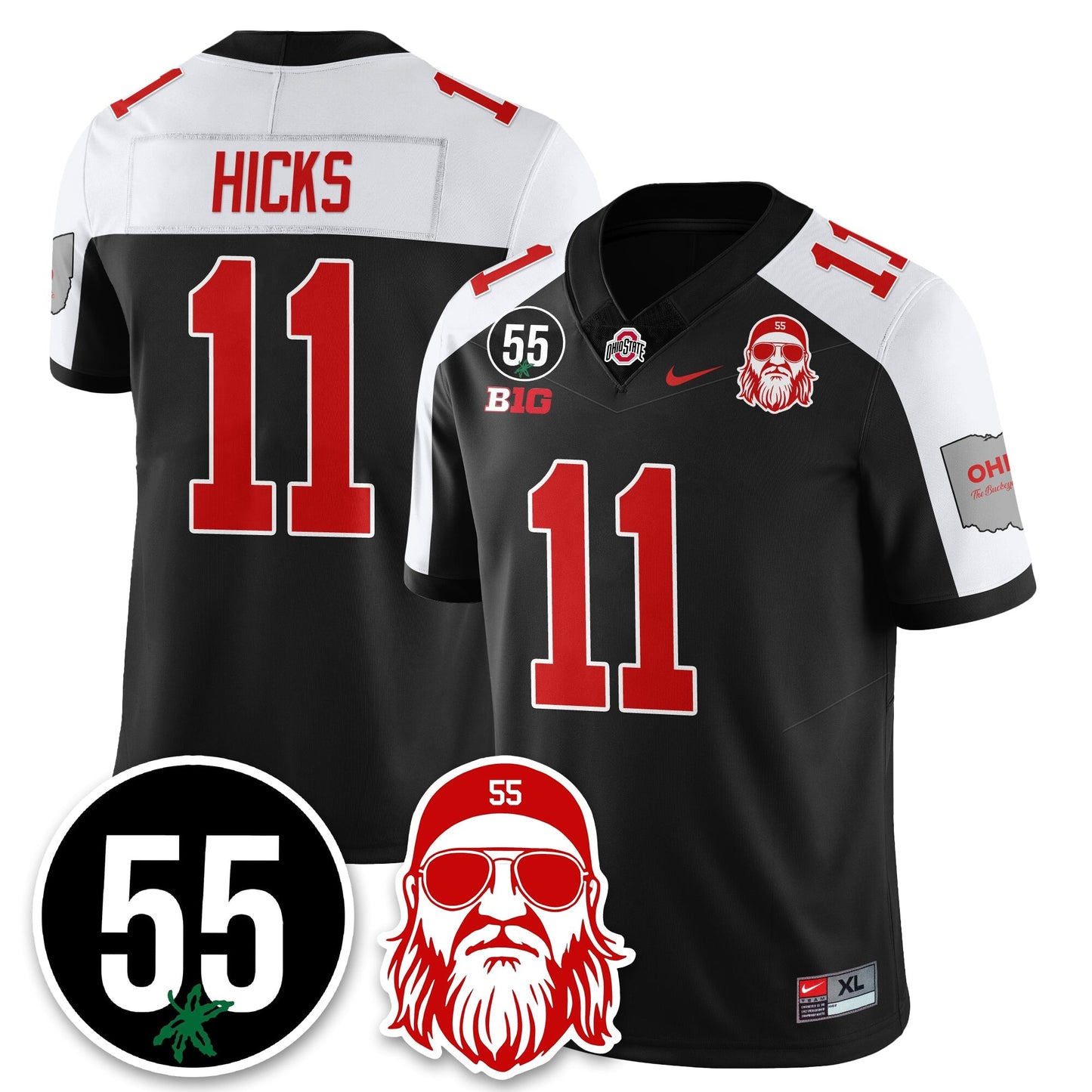 OSU Vapor Limited Jersey - Nick Mangold Patch - All Stitched-DTD