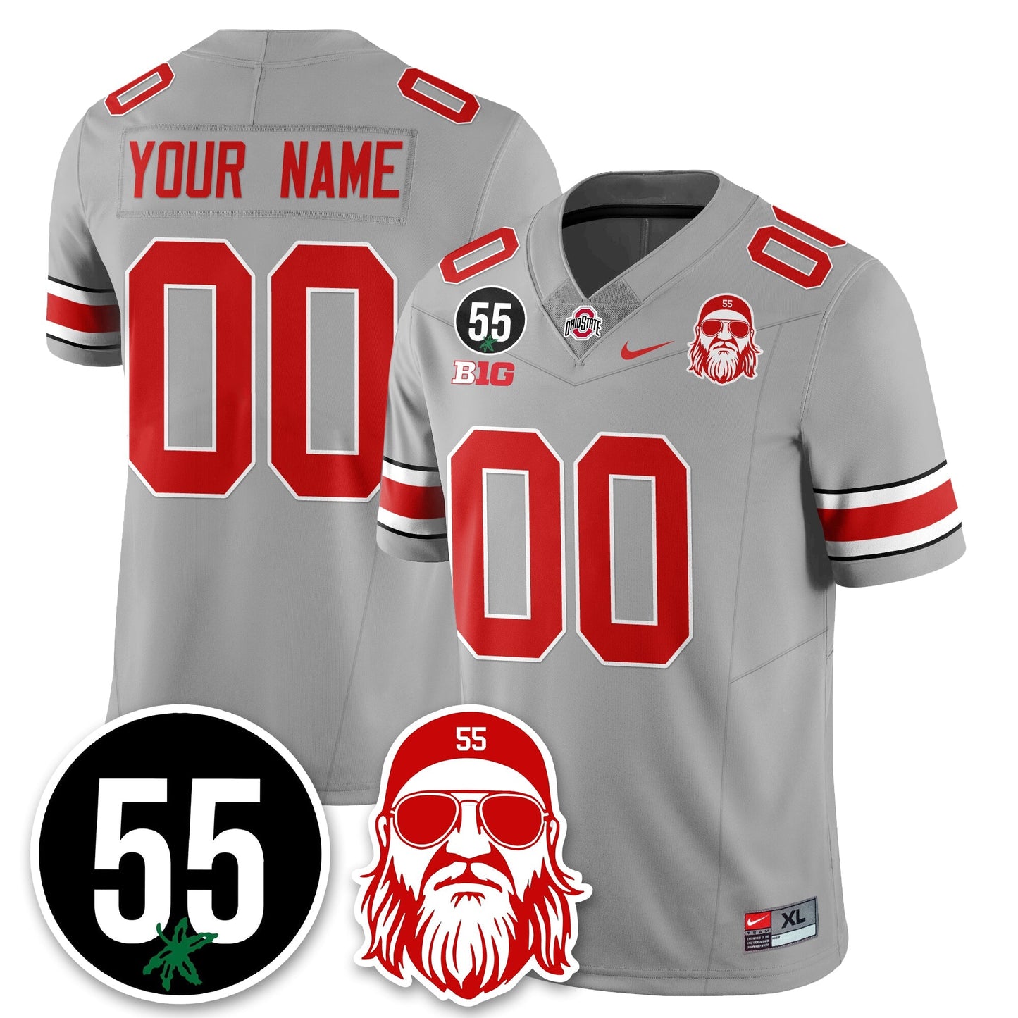 Custom OSU Vapor Limited Jersey - Nick Mangold Patch - All Stitched-DTD