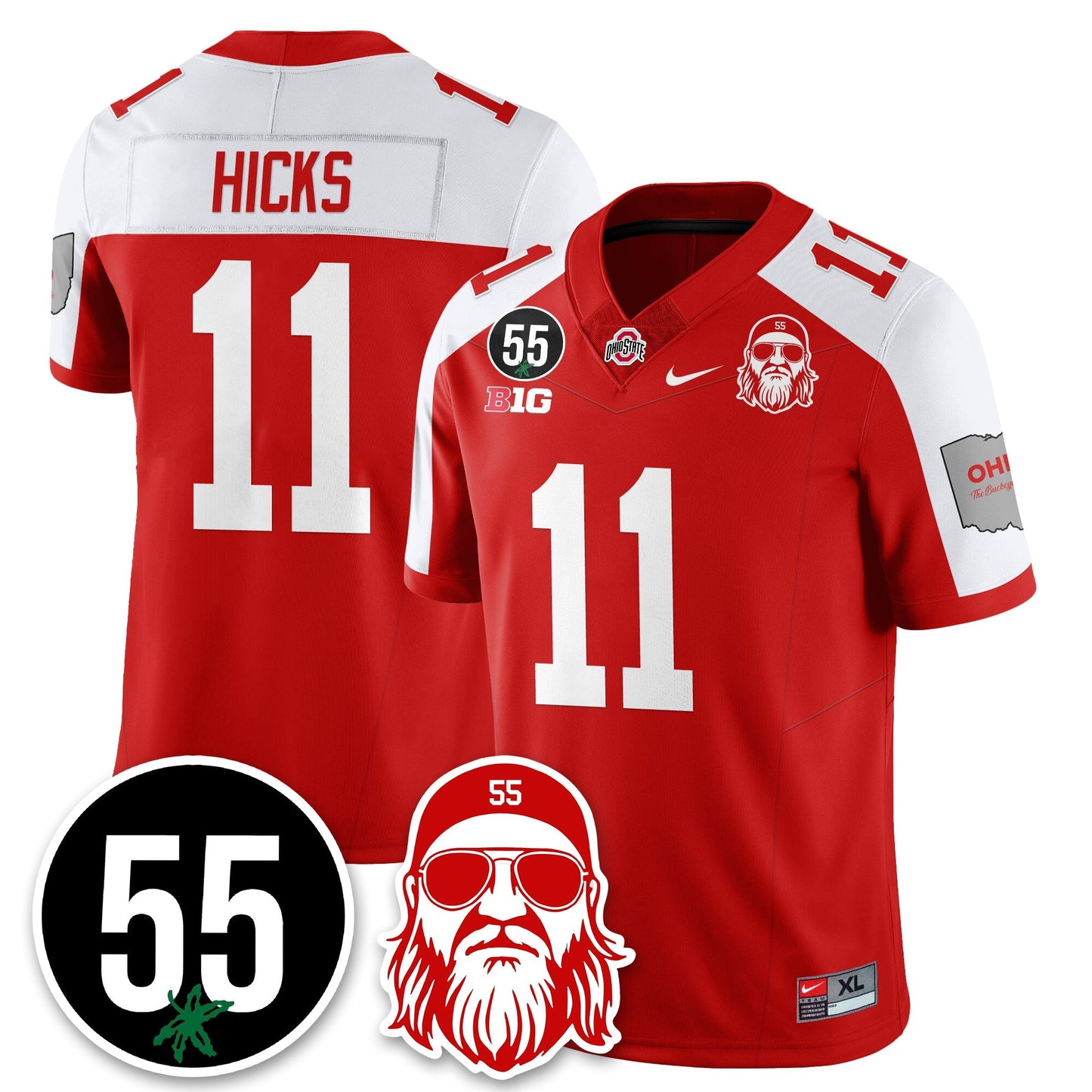 OSU Vapor Limited Jersey - Nick Mangold Patch - All Stitched-DTD