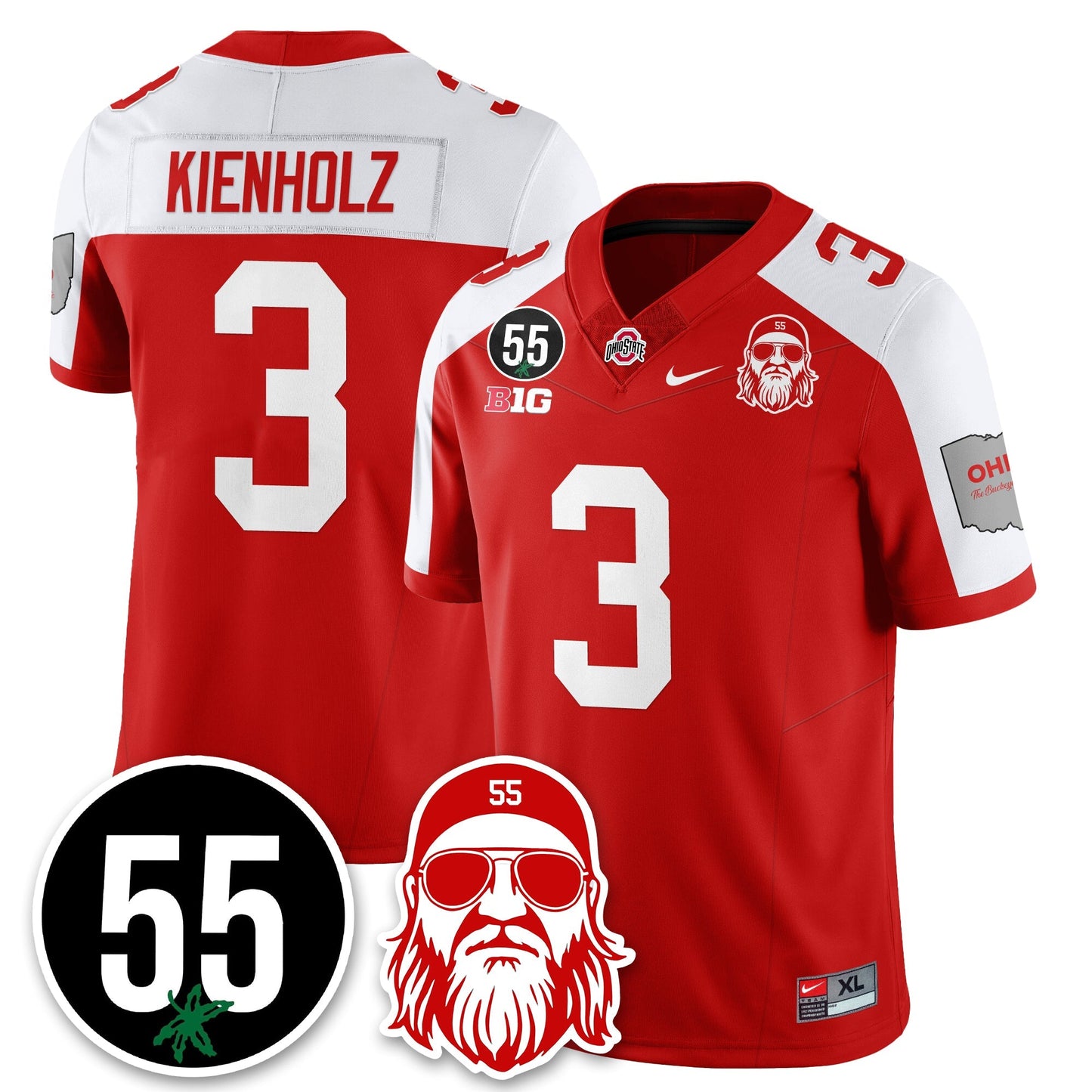 OSU Vapor Limited Jersey - Nick Mangold Patch - All Stitched-DTD