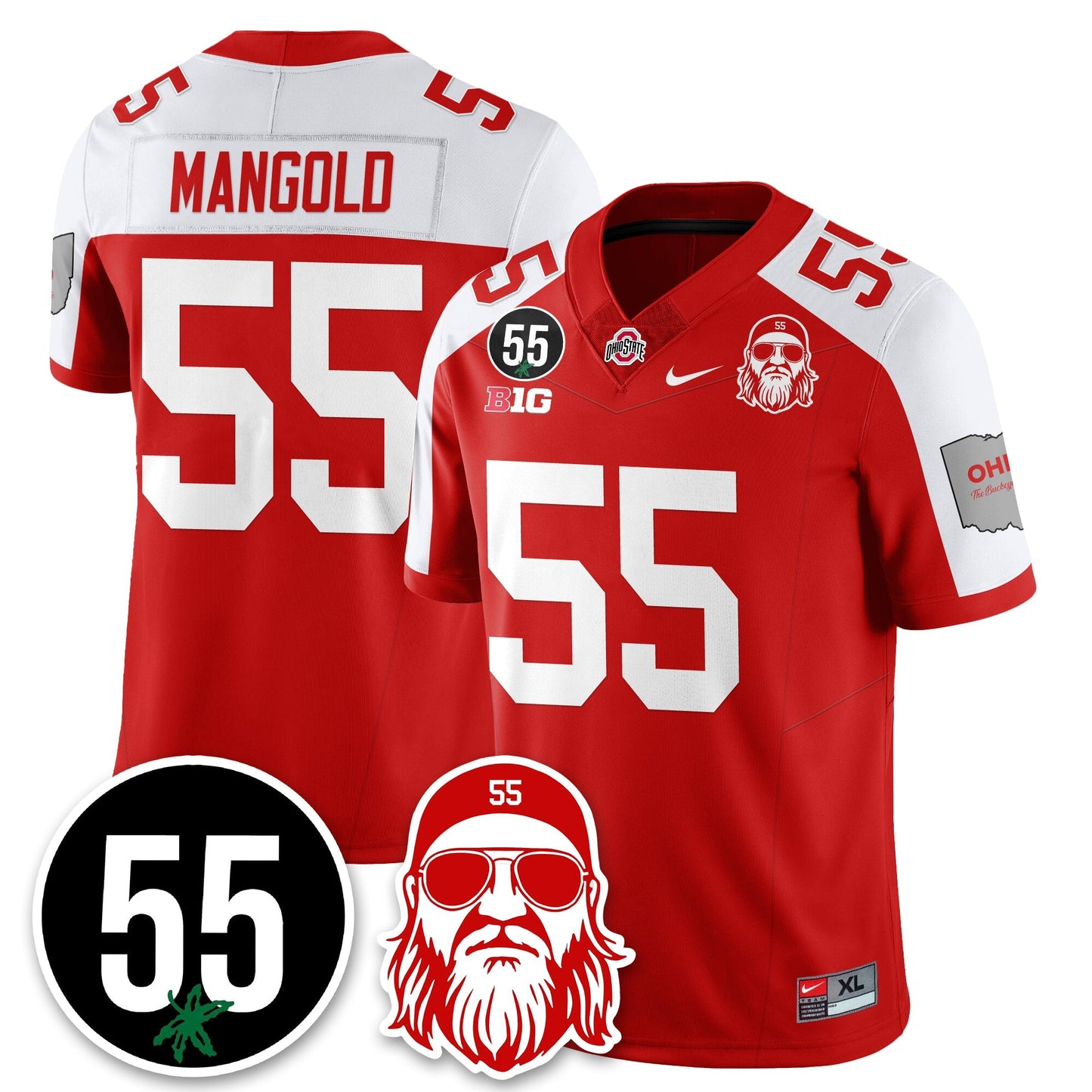 OSU Vapor Limited Jersey - Nick Mangold Patch - All Stitched-DTD