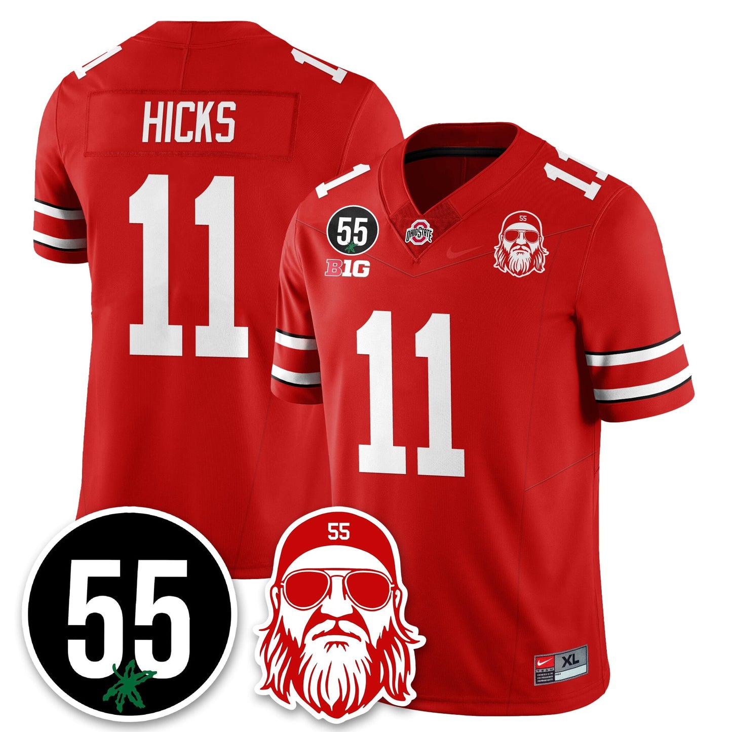 OSU Vapor Limited Jersey - Nick Mangold Patch - All Stitched-DTD
