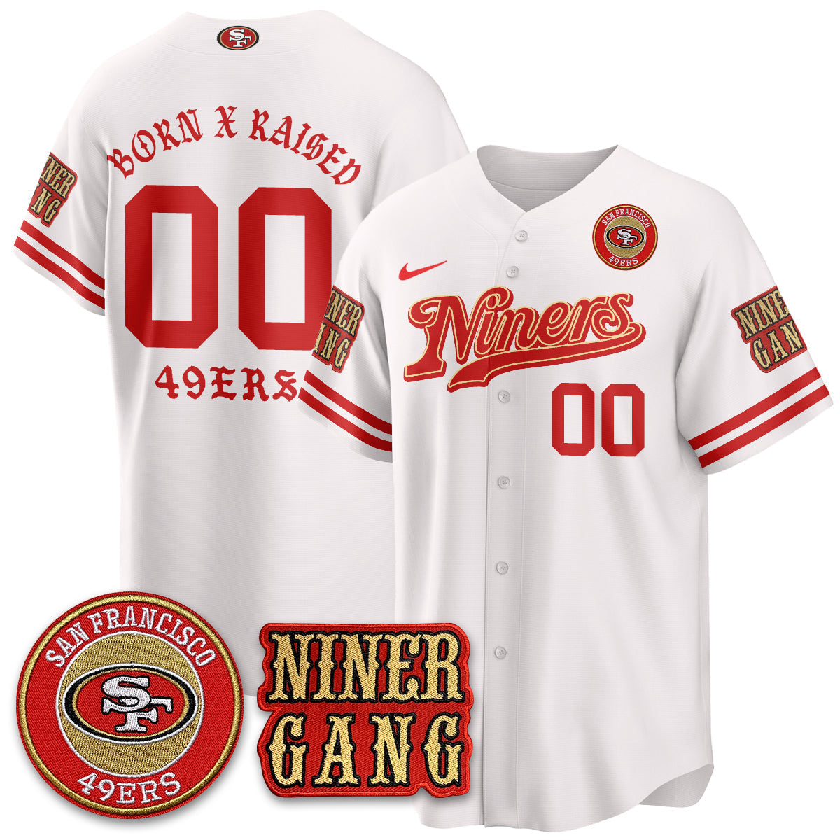 SF Born x Raised Baseball Jersey - All Stitched-DTD