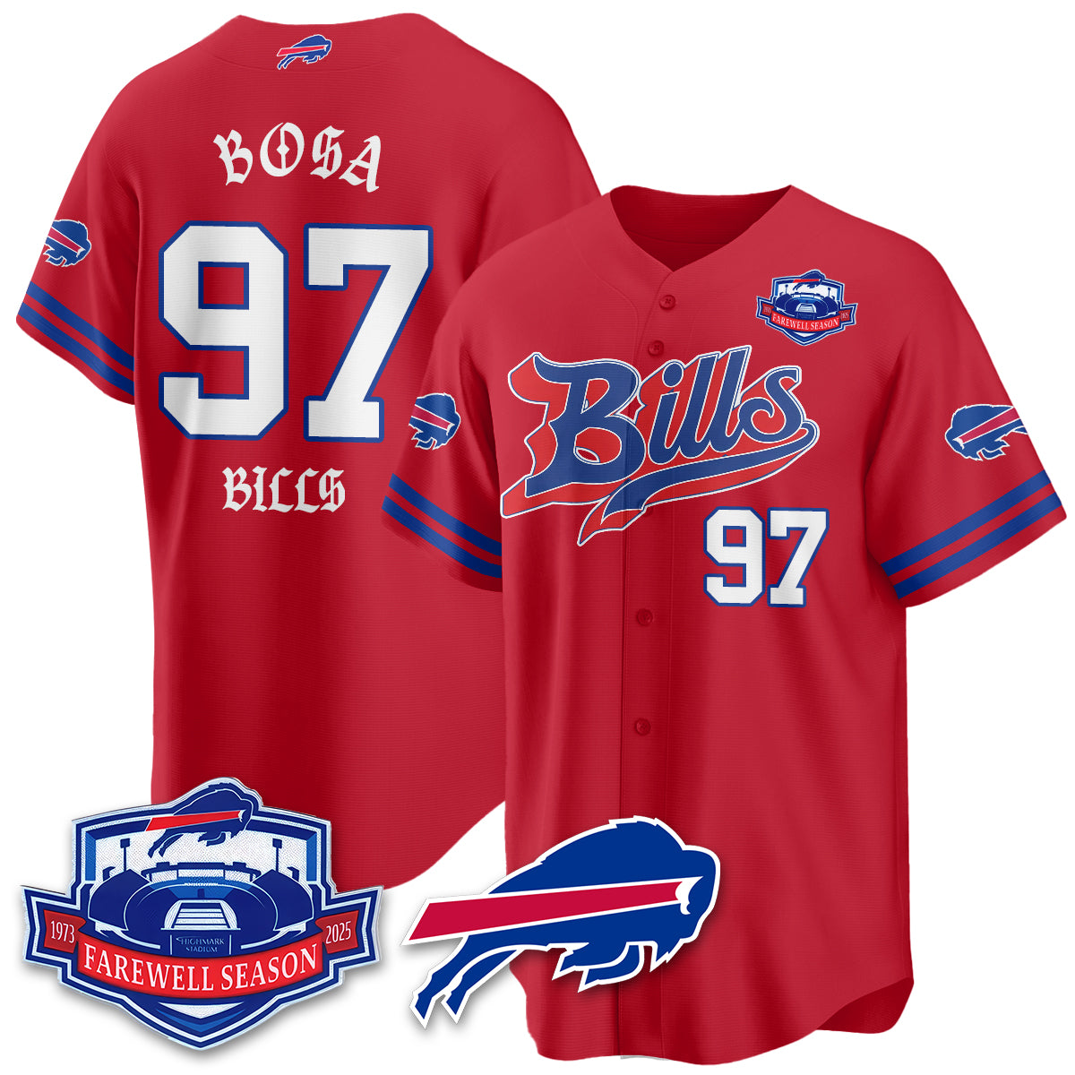 BUF Born x Raised Baseball Jersey - All Stitched-DTD