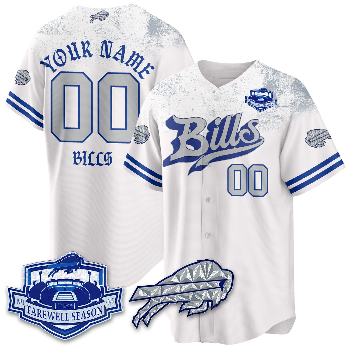 BUF Born x Raised Baseball Custom Jersey - All Stitched-DTD