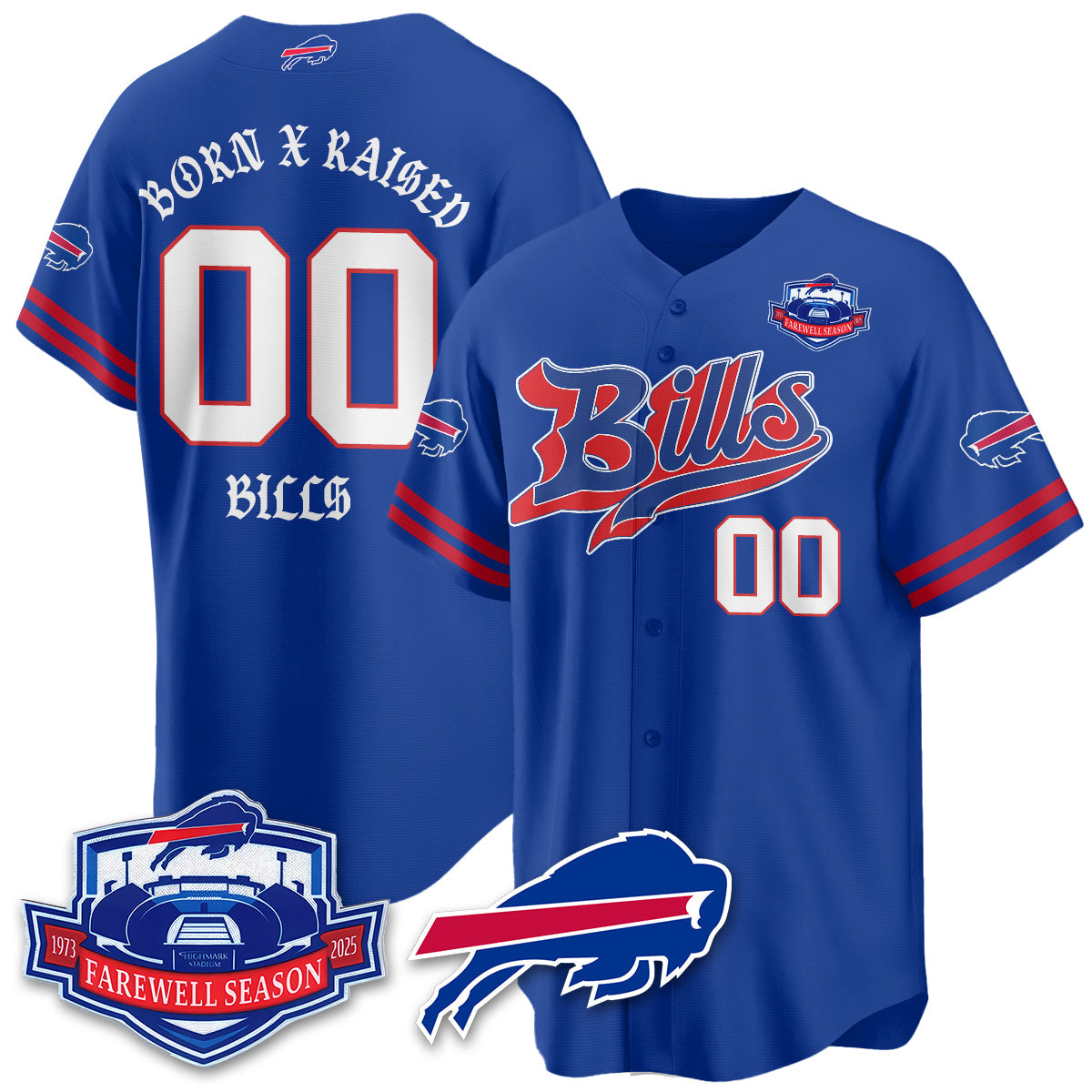 BUF Born x Raised Baseball Jersey - All Stitched-DTD