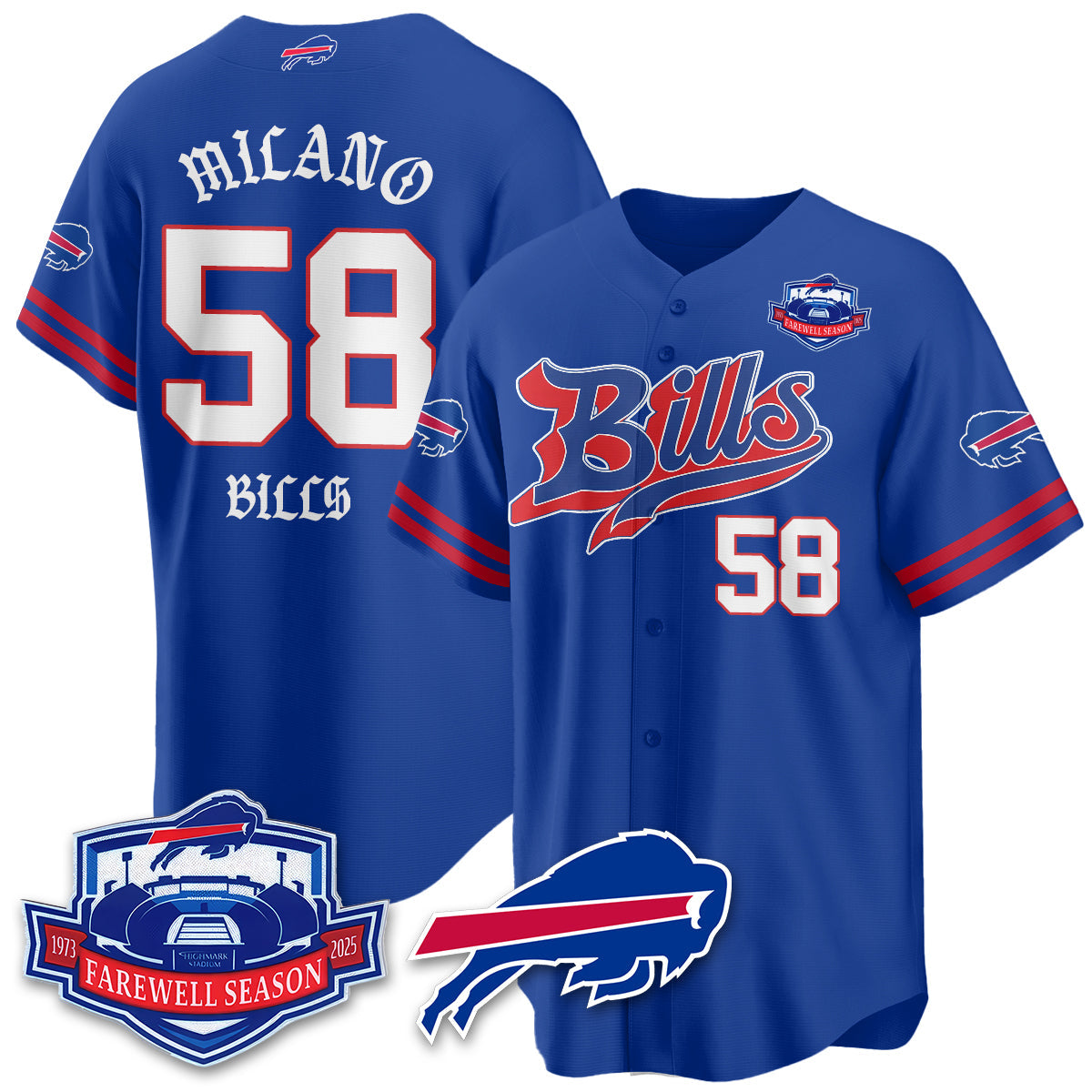 BUF Born x Raised Baseball Jersey - All Stitched-DTD