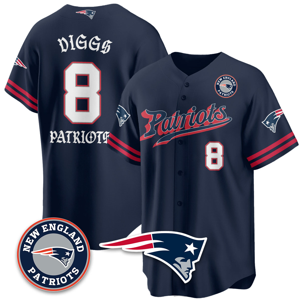 NE Born x Raised Baseball Jersey - All Stitched-DTD