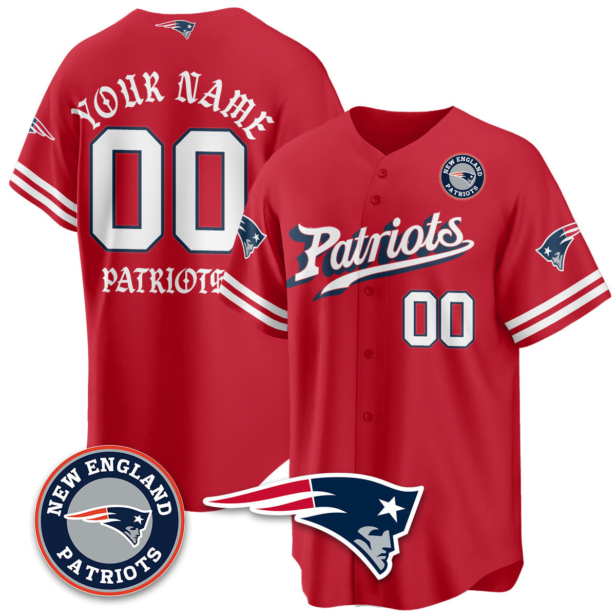 Custom NE Born x Raised Baseball Jersey - All Stitched-DTD