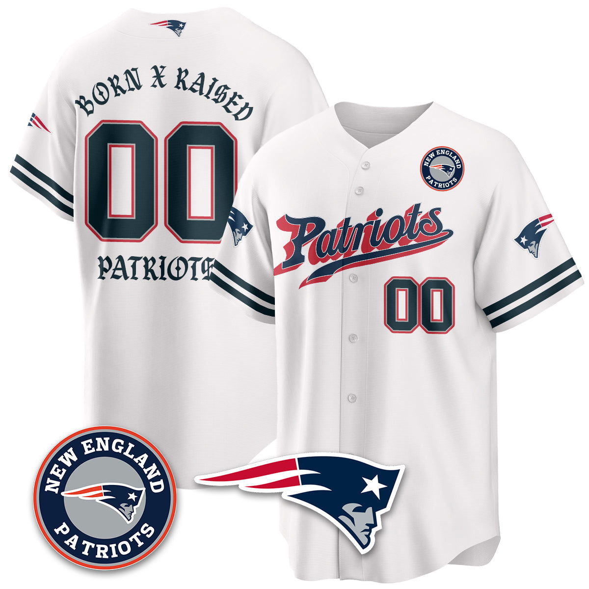 NE Born x Raised Baseball Jersey - All Stitched-DTD