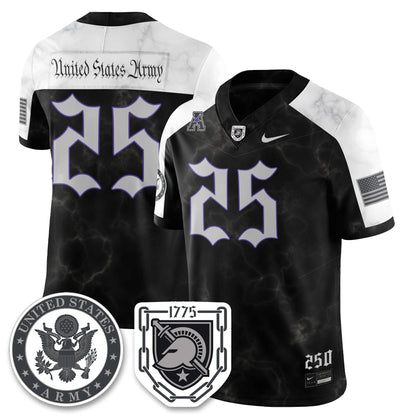 Army Black Knights Vapor Limited Jersey - 250 Years of Service and Sacrifice - All Stitched-DTD