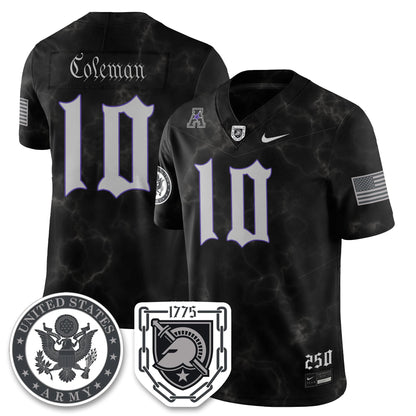 Army Black Knights Vapor Limited Jersey - 250 Years of Service and Sacrifice - All Stitched-DTD