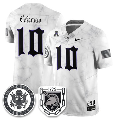 Army Black Knights Vapor Limited Jersey - 250 Years of Service and Sacrifice - All Stitched-DTD