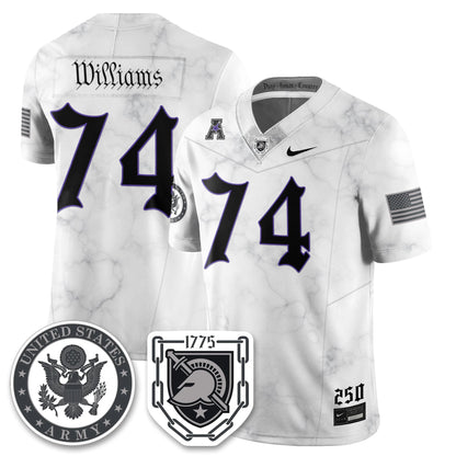 Army Black Knights Vapor Limited Jersey - 250 Years of Service and Sacrifice - All Stitched-DTD