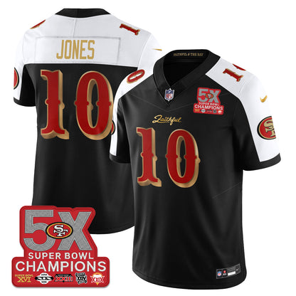 SF Rivalries 5-Time Champions Patch Vapor Limited Jersey - All Stitched-DTD