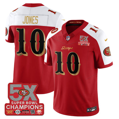 SF Rivalries 5-Time Champions Patch Vapor Limited Jersey - All Stitched-DTD
