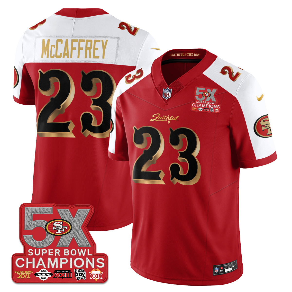 SF Rivalries 5-Time Champions Patch Vapor Limited Jersey - All Stitched-DTD