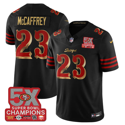 SF Rivalries 5-Time Champions Patch Vapor Limited Jersey - All Stitched-DTD