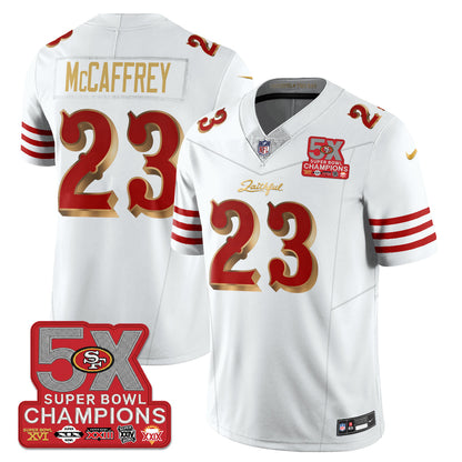 SF Rivalries 5-Time Champions Patch Vapor Limited Jersey - All Stitched-DTD