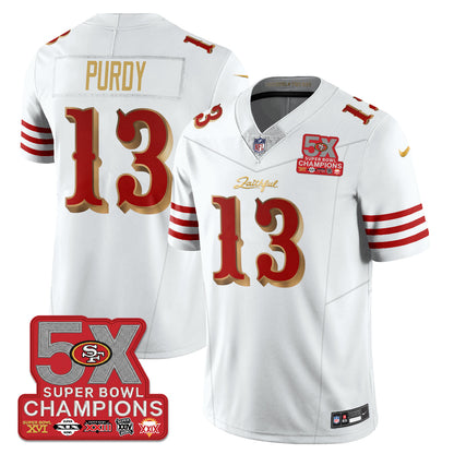 SF Rivalries 5-Time Champions Patch Vapor Limited Jersey - All Stitched-DTD