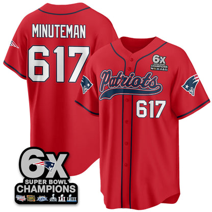 NE 6-Time Champions Patch Vapor Baseball Jersey - All Stitched-DTD