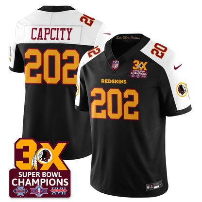 WAS 3-Time Champions Patch Vapor Limited Jersey - All Stitched-DTD