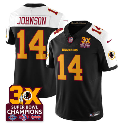 WAS 3-Time Champions Patch Vapor Limited Jersey - All Stitched-DTD