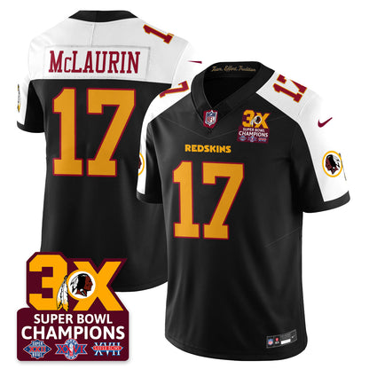 WAS 3-Time Champions Patch Vapor Limited Jersey - All Stitched-DTD
