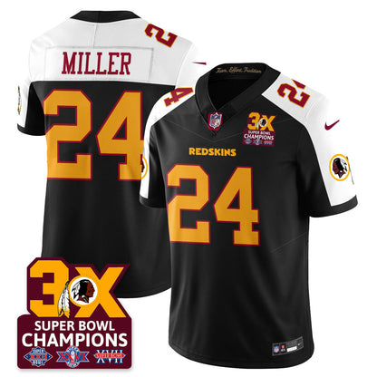 WAS 3-Time Champions Patch Vapor Limited Jersey - All Stitched-DTD