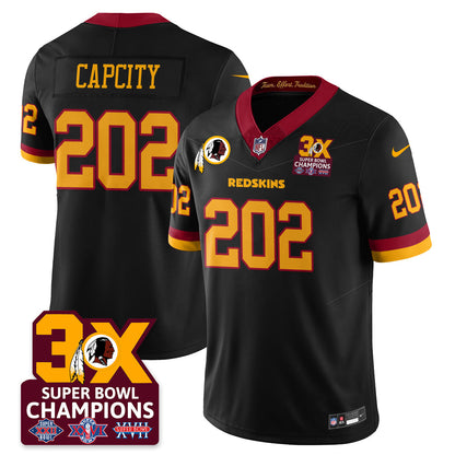 WAS 3-Time Champions Patch Vapor Limited Jersey - All Stitched-DTD