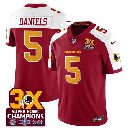 WAS 3-Time Champions Patch Vapor Limited Jersey - All Stitched-DTD