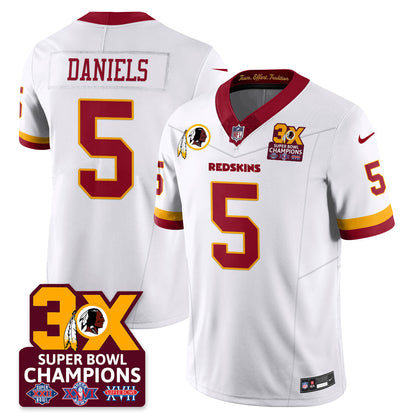 WAS 3-Time Champions Patch Vapor Limited Jersey - All Stitched-DTD