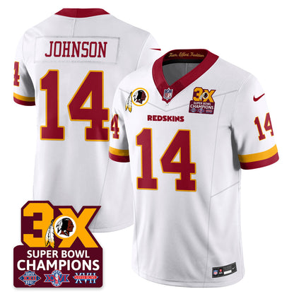 WAS 3-Time Champions Patch Vapor Limited Jersey - All Stitched-DTD