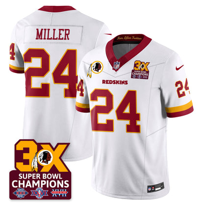 WAS 3-Time Champions Patch Vapor Limited Jersey - All Stitched-DTD
