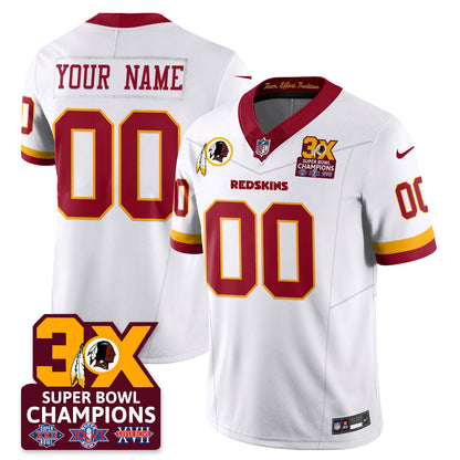 Custom WAS 3-Time Champions Patch Vapor Limited Jersey - All Stitched-DTD