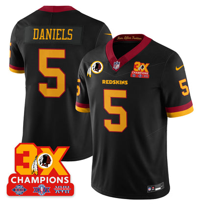 WAS 3-Time Champions Patch Vapor Limited Throwback Jersey - All Stitched-DTD