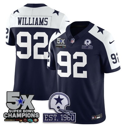 DAL 5-Time Champions Patch Vapor Limited Jersey - All Stitched-DTD