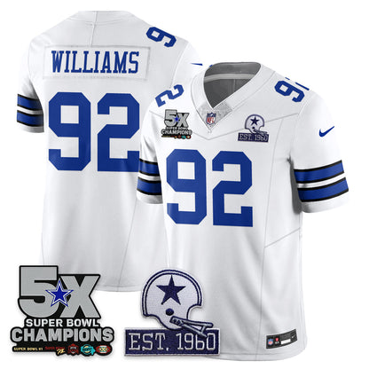 DAL 5-Time Champions Patch Vapor Limited Jersey - All Stitched-DTD