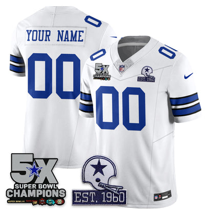 DAL 5-Time Champions Patch Vapor Limited Jersey - All Stitched-DTD