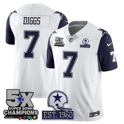 DAL 5-Time Champions Patch Vapor Limited Jersey - All Stitched-DTD