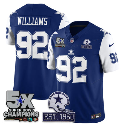 DAL 5-Time Champions Patch Vapor Limited Jersey - All Stitched-DTD